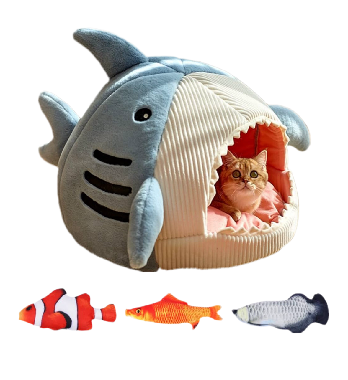 Cozy Enclosed Cat Bed – Portable Pet Nest, Cushion & Pillow Mat