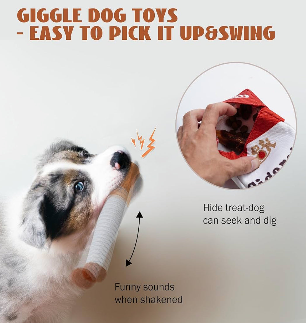 Funny Interactive Plush Dog Toy – Giggling Chew & Play Toy