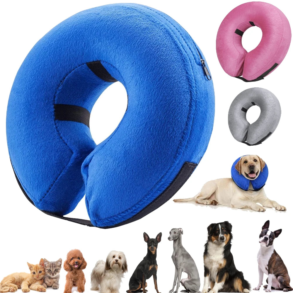 Dog Collar After Surgery Protective Soft Blow Up Collar For Pet Recovery