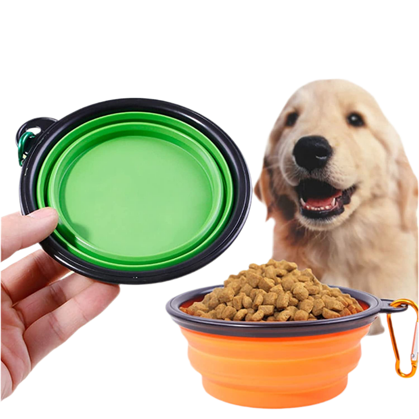 Durable Collapsible Pet Bowl – Foldable Silicone Food & Water Dish