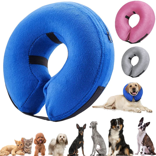 Dog Collar After Surgery Protective Soft Blow Up Collar For Pet Recovery
