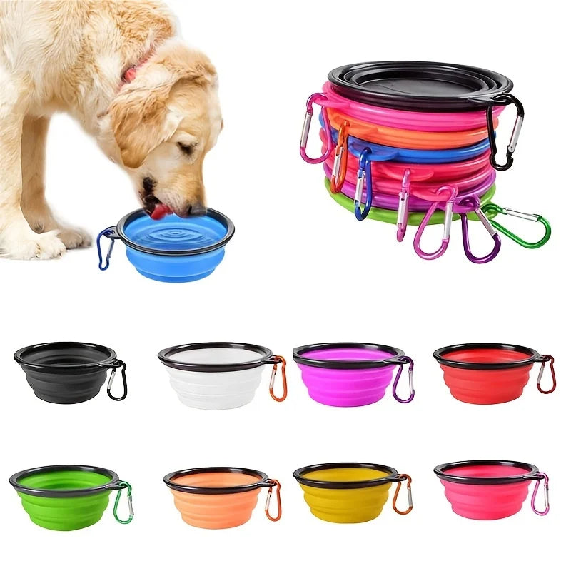 Durable Collapsible Pet Bowl – Foldable Silicone Food & Water Dish